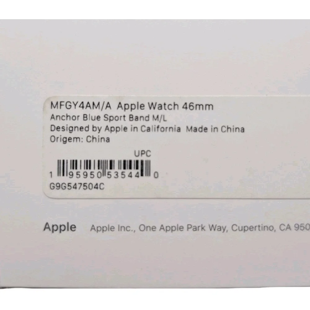 11-O Apple Watch 46mm Anchor Blue Sport Band M/L